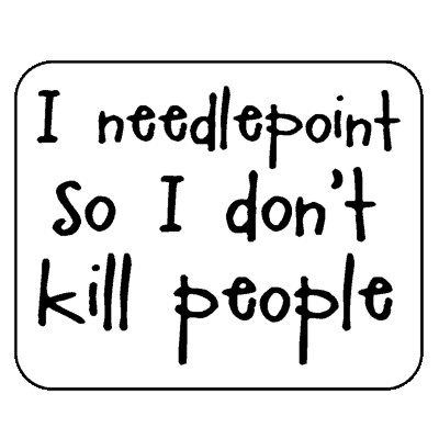 Logo needlepoint so i don't kill people