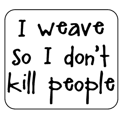 Logo I Weave so i don't kill people