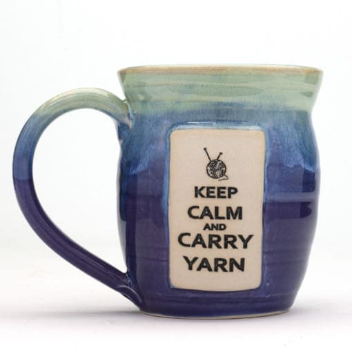 Yarn - Keep calm and carry yarn - Sweet Pea - 20 oz. mug