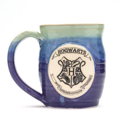 Hogwarts 20 oz. mug sweet pea glaze hand made by pawley studios