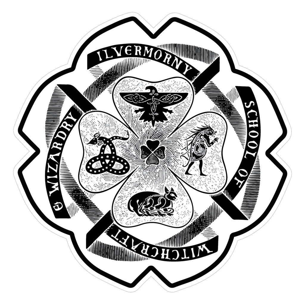 Ilvermorny School Seal 10 inch yarn bell | Pawley Studios Handmade Ceramics