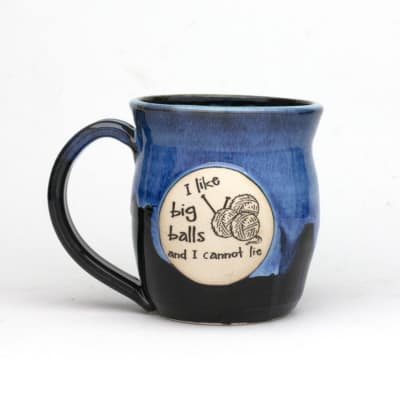 knit - I love big balls - 20 oz. Mug
