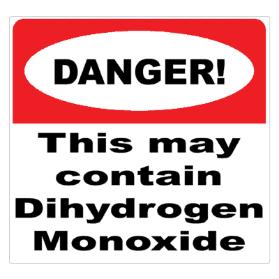 Logo: Pop Culture Snark Danger Dihydrogen Monoxide