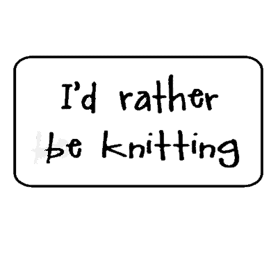 Logo: rather be knitting