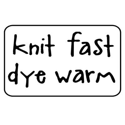 Logo: Knit fast dye warm