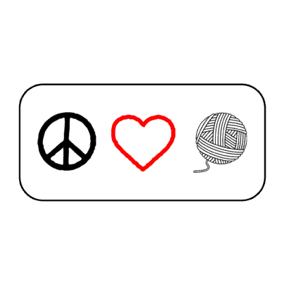 Logo peace heart yarn