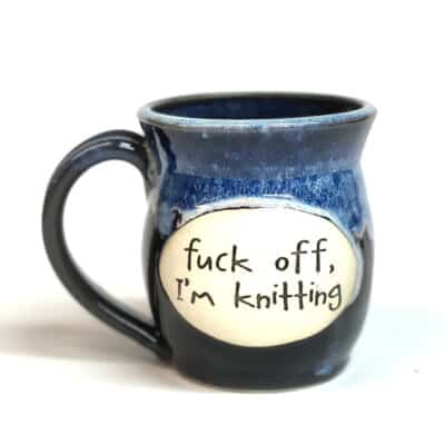 20 oz mug f off knitting starry night
