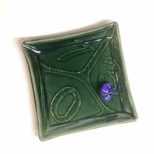 10 sided dice dish emerald green