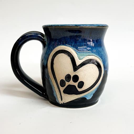 Pets - paw print heart - 32 oz. - Tankard Mug - Image 2