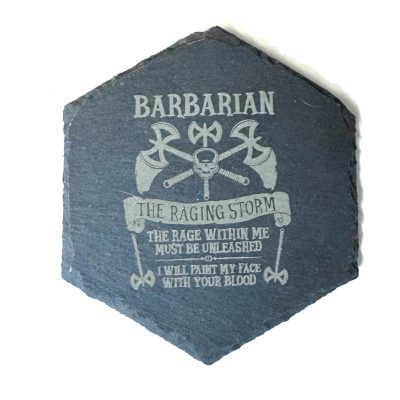 Slate Coaster - Gaming - Barbarian
